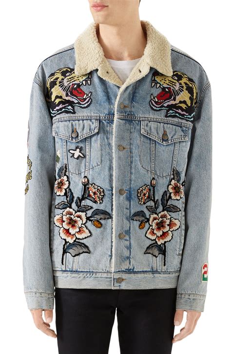 gucci veste jean|gucci jean jackets men's.